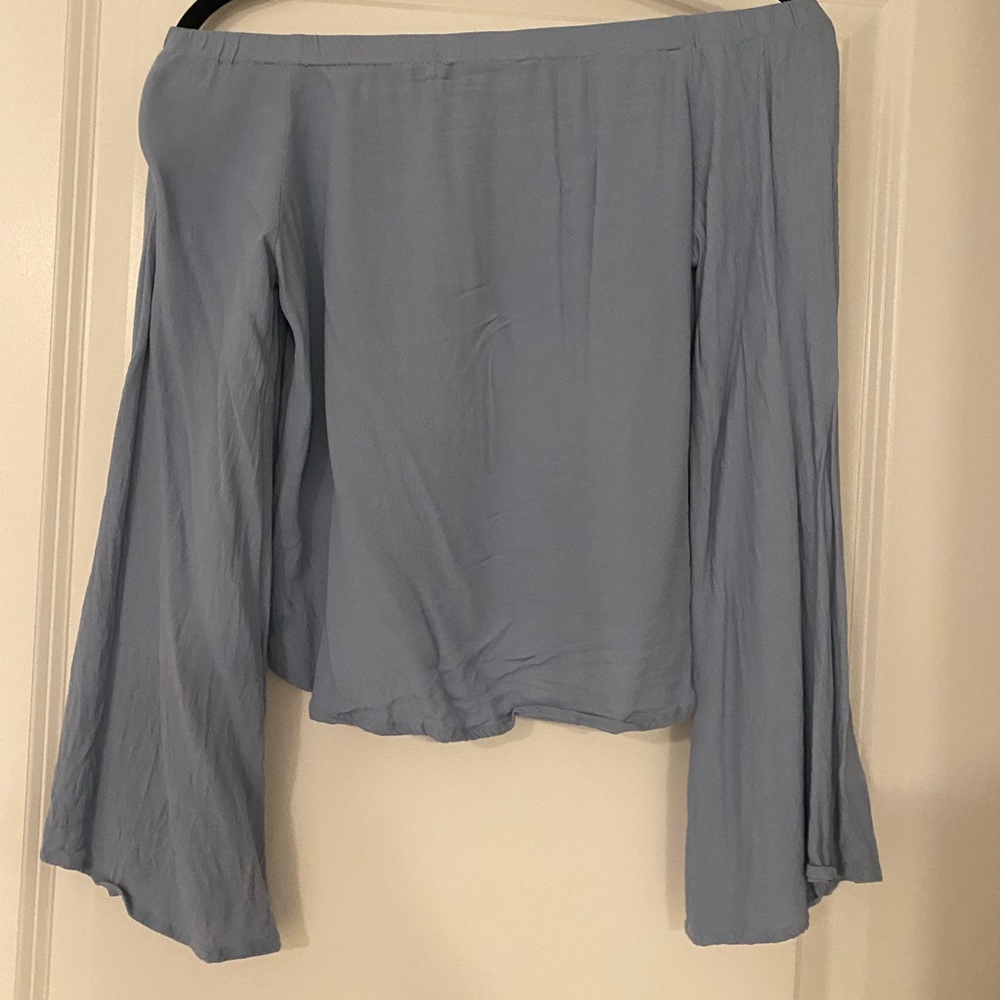 Lulus Gentle Stream Off-Shoulder Top - Picture 2 of 3
